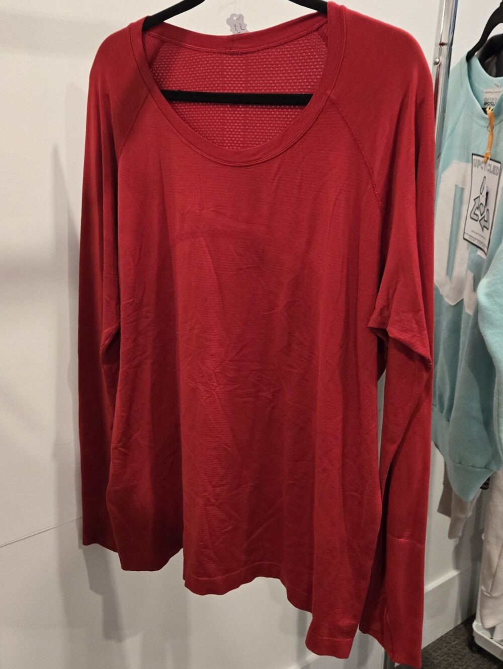 lululemon athletica Red Long-Sleeve Scoop Neck Tee